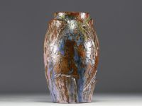 Francesco BENEDETTI (XXth) - Pupil of Arthur CRACO - Rare enamelled stoneware vase, circa 1900-20.