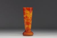 Émile GALLÉ (1846-1904) Acid-etched multi-layered glass vase decorated with berries.