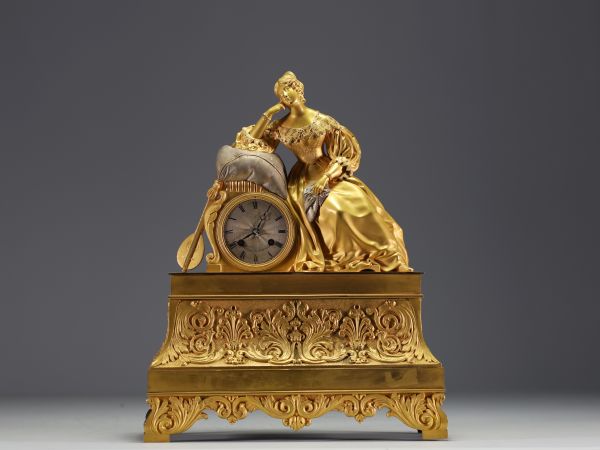 Gilt bronze clock from the Charles X period, dial signed ‘Fontanil, rue St Martin, 16ème’.