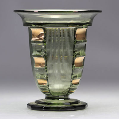 Val Saint Lambert Art Deco vase 