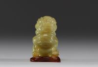 Chine - Lion de Fô, sculpture en jade.