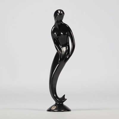 VILLEROY & BOCH Septfontaines, black earthenware mermaid