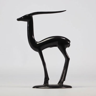 VILLEROY & BOCH Septfontaines, black earthenware gazelle