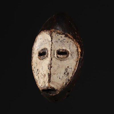 DRC - Lega mask in sculpted wood and pigments - Michel Boulanger Collection Liège