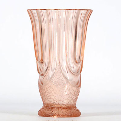 Val Saint Lambert Luxval Art Deco vase