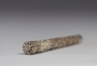 China / Indochina - Solid silver parasol handle with dragon design circa 1900/1920