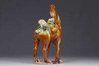 China - Tang-style glazed stoneware camel, unidentified period.