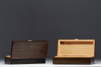 Pair of Art Deco rosewood boxes.