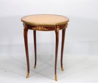 Small marquetry and ormolu pedestal table in the style of Adam WEISWEILER (1744-1820)