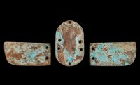 Egyptian ornaments, body and wings of a scarab in blue earthenware, probably from late Egypt.