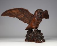 Carved wooden owl from the Black Forest.