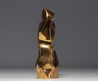 Michel JAUBERT (XX) - Bronze sculpture vase, signed, circa 1970.