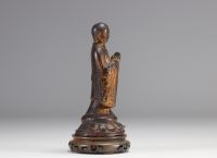 Standing gilt bronze Buddha from the Ming period (明朝)