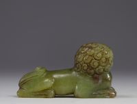 China - Pekingese dog in jade, Qing period.