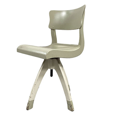 Architect's chair in white circa 1950