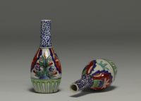 Japan - Set of four vases and an ink box.