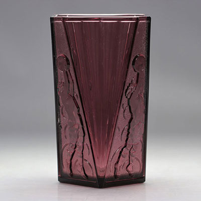 Val Saint Lambert Art Deco vase 