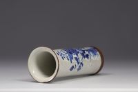 China - Nanqin porcelain scroll vase decorated with birds and flowers.