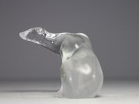 LALIQUE France - Ours polaire en cristal.