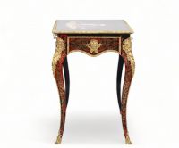 Alphonse GIROUX (1776-1848) Exceptional marble and gilt bronze marquetry table. Stamped 