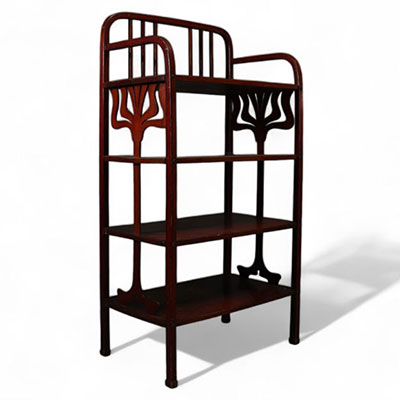 Joseph HOFFMANN (attr. to) - Small Art Nouveau mahogany shelf, circa 1900.