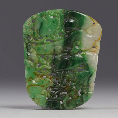 China - Jadeite pendant, Qing period.