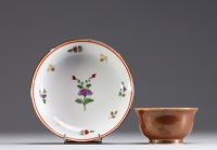 China - Set of five polychrome porcelain bowls and saucers, 18th century.