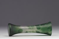 Val Saint Lambert, vase in acid-etched multi-layered glass.