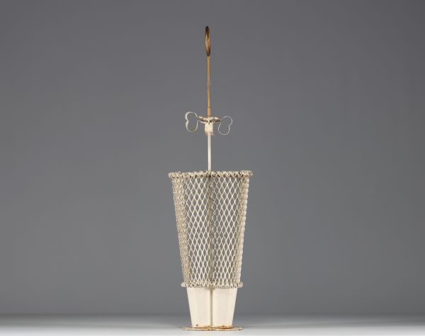 Mathieu MATÉGOT (1910-2001) Conical umbrella stand in metal perforated with geometric motifs, circa 1950.