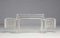 LALIQUE France - ‘Porquerolles’ planter in moulded-pressed and sandblasted white glass, mark LALIQUE France under the piece.