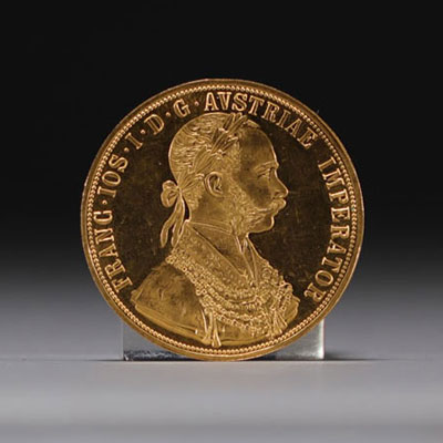 4 Gold ducats Franz Joseph II, Austria - Hungary dated 1915.