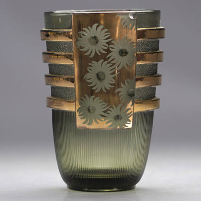 Val Saint Lambert Art Deco vase 