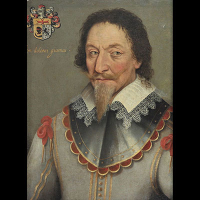 Portrait from the Louis XIII period of the 17th century from the Antwerp school representing a Corsican noble