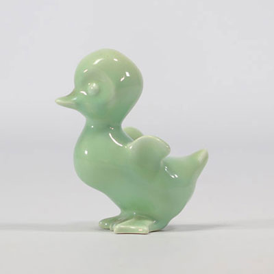 VILLEROY & BOCH Septfontaines sculpture en forme d'un poussin vert en faïence