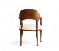 Henry VAN DE VELDE (1863-1957) Mahogany and mahogany veneer armchair, model created in 1908.
