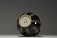 China - Vase with black and flamed glaze, under piece mark.