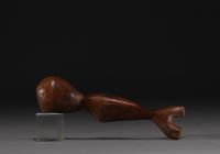 DRC - Lega statuette in carved wood.