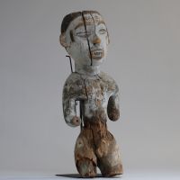 Africa DRC - Statue in carved wood, Congo.