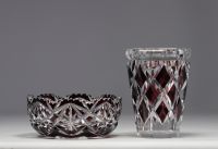 Val saint Lambert - Set of various glassworks.