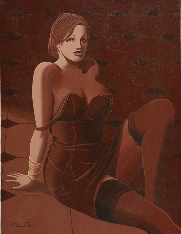 Jean-Marie MELIS (1956- ) ‘Jeune femme’ Oil on canvas, circa 2010.