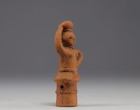 Japan - HANIWA, Funerary terracotta representing a stylised figure, 6th/9th century.