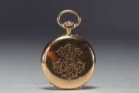 Vacheron Constantin Genève - Pocket watch in 18k gold with off-centre seconds, total weight 81gr.