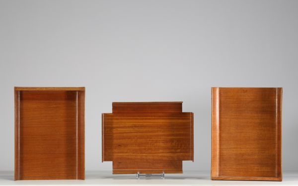 Florence KNOLL (1917-2019) Ensemble d'éléments de rangement de bureau (3 pièces)