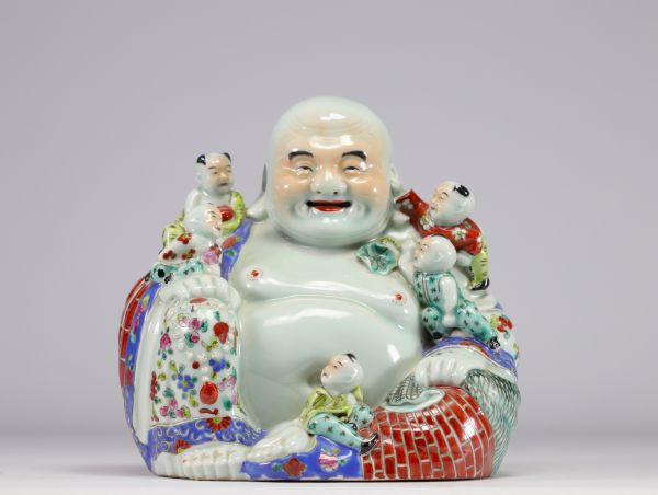 Chine - Buddha en porcelaine, début XXe siècle.