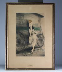 Louis ICART (1888-1950) Mignon. 1928. Aquatint and drypoint engraving, published by Les Graveurs Modernes.