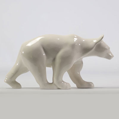 VILLEROY & BOCH Septfontaines sculpture en forme d'un ours polaire blanc en faïence