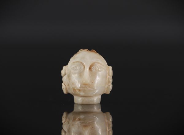 India - Carved jade head, 17th century
