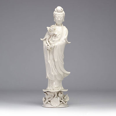 Sculpture en porcelaine blanc de chine