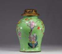 China - A Famille Rose porcelain vase decorated with children, late 18th century/ early 19th century.