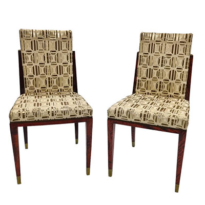 (2) Pair of chairs in the LELEU style (Jules LELEU)